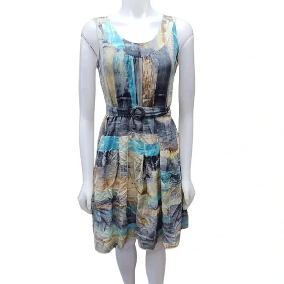 Nic + Zoe Silk Blend Sleeveless Mini A Line Dress Size 8 - Picture 1 of 10